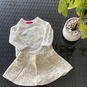 BETSEY JOHNSON Set knitwear and skirt 9-12 Months old baby girl